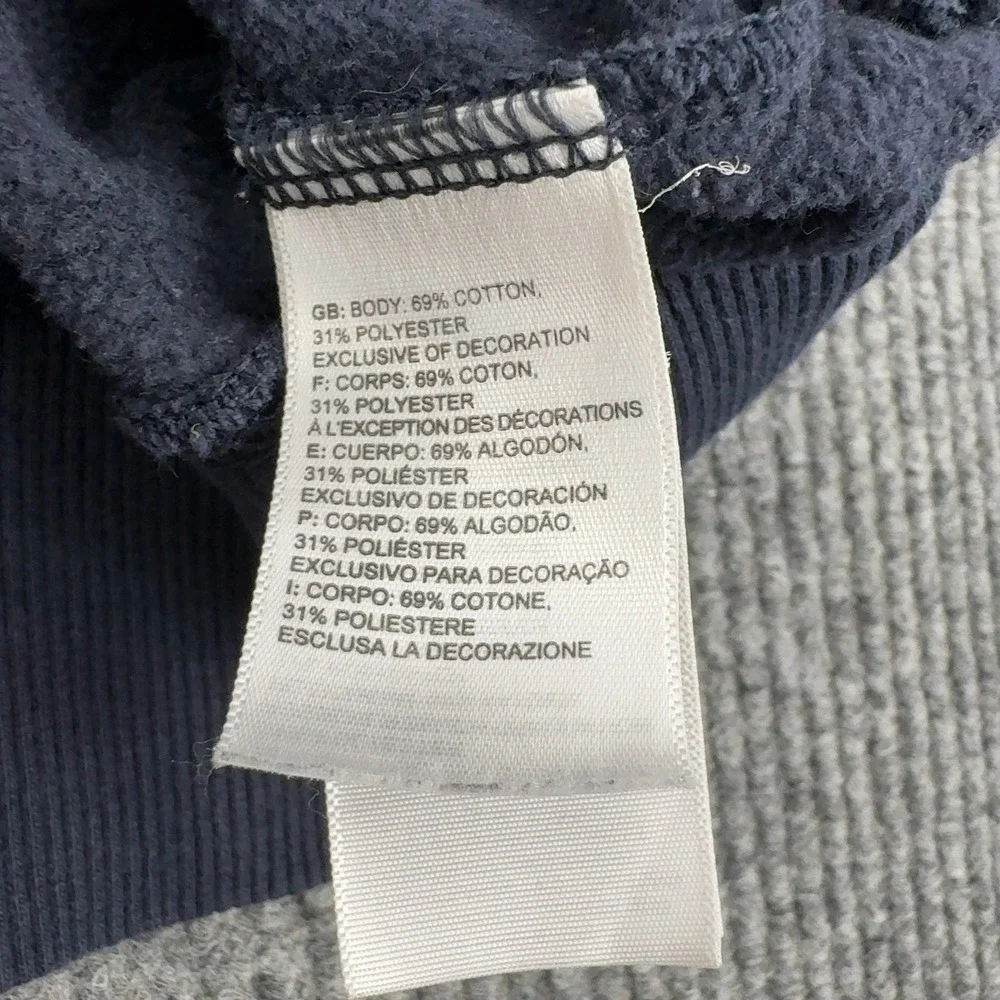 The North Face Hoodie Mens M Navy Blue Cotton Blend Bear Graphic‎ Gorpcore Style